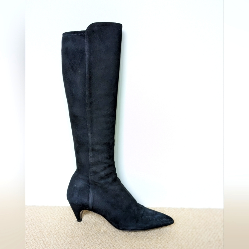 PRADA SUEDE BOOTS in black excellent condition Size 8 1/2 m inside side zipper